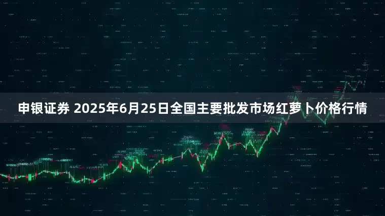 申银证券 2025年6月25日全国主要批发市场红萝卜价格行情
